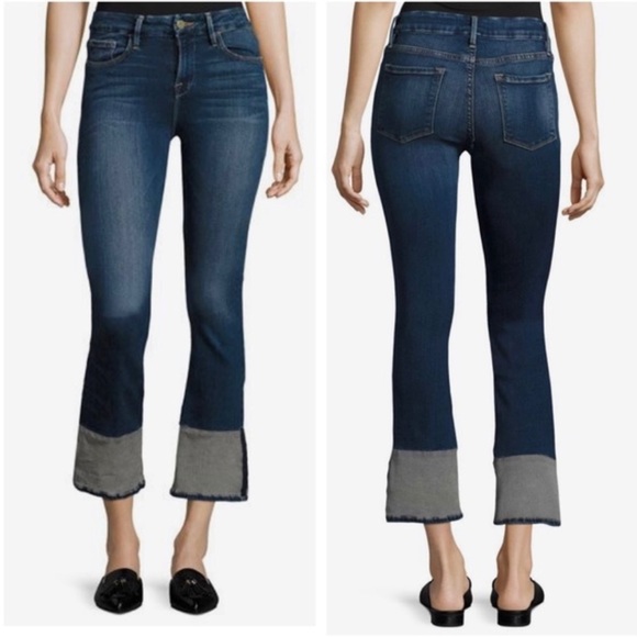 FRAME DENIM Le Crop Mini Boot Reverse Overlock Bottom, 27 - Picture 2 of 7